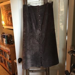 Worth Dark brown suede leather skirt